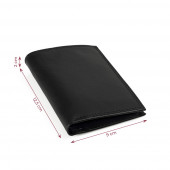 Portofel vertical din piele naturala DiAmanti Zingarello Nero